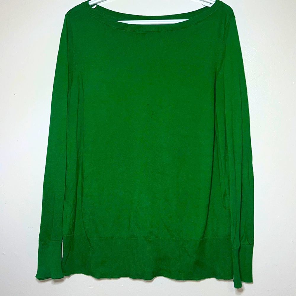 Halogen Apple Green Sweater Women’s Size XXL Comfy Long Sleeve Relax Fit